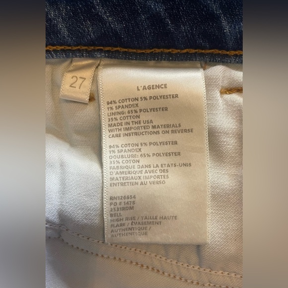 L’Agence - Bell High Rise Flare Jeans. Size 27 - Picture 6 of 11